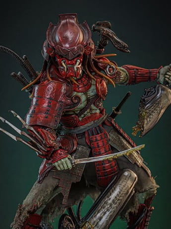 Alien vs. Predator AC06 Akaoni Samurai Predator 1/6th Scale Collectible Figure Gallery Image 2