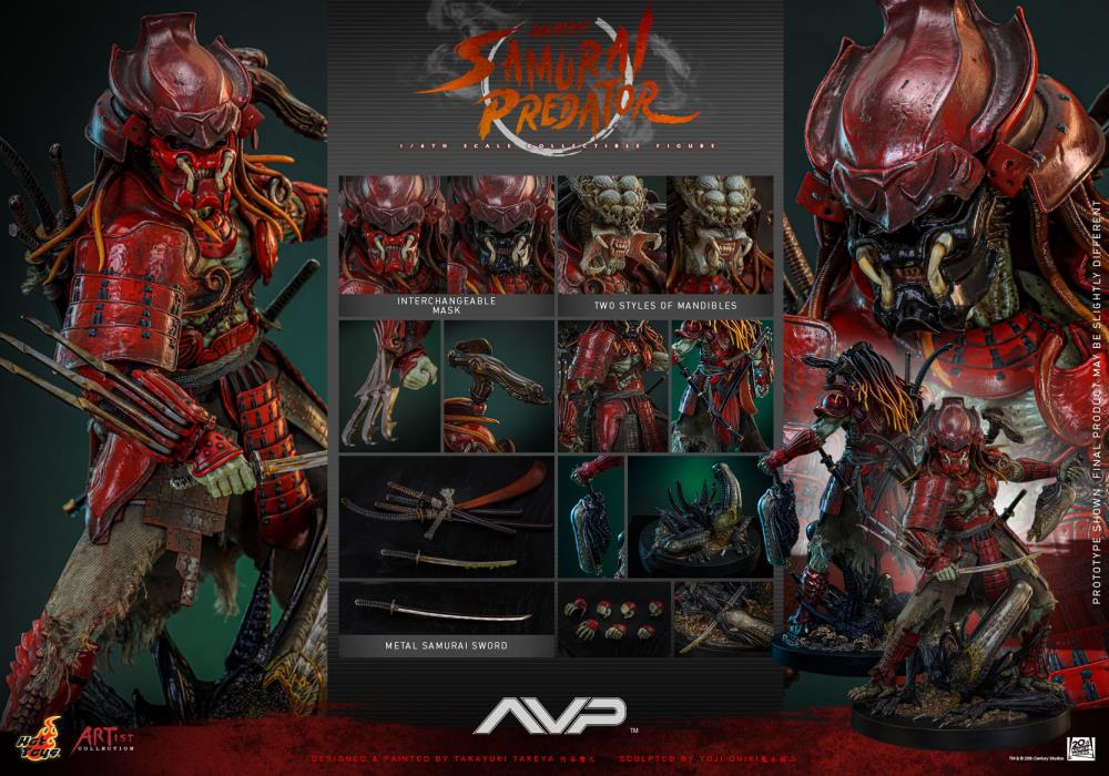 Alien vs. Predator AC06 Akaoni Samurai Predator 1/6th Scale Collectible Figure Gallery Image 19