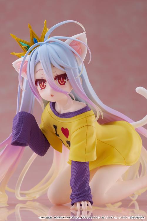 No Game No Life Desktop Cute Shiro (Cat Ear T-Shirt Ver.) Figure Gallery Image 12
