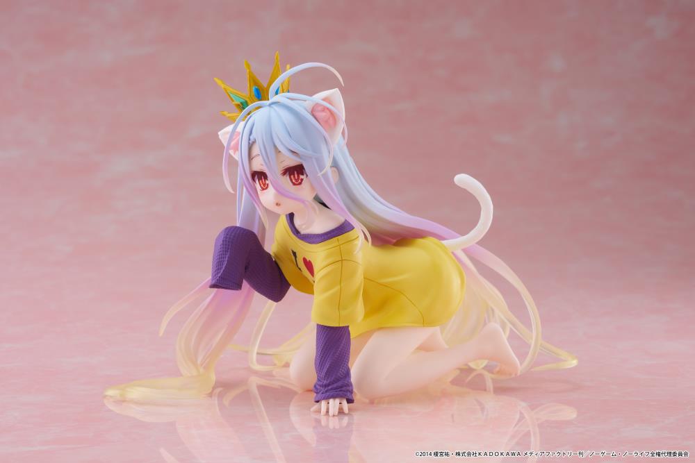 No Game No Life Desktop Cute Shiro (Cat Ear T-Shirt Ver.) Figure Gallery Image 8