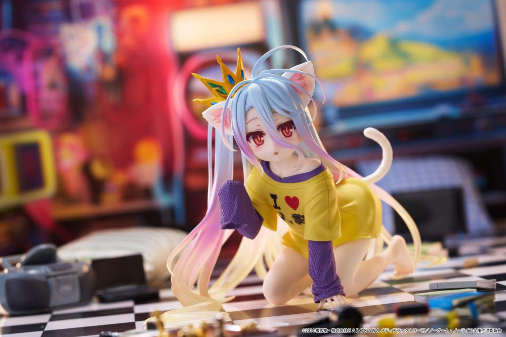 No Game No Life Desktop Cute Shiro (Cat Ear T-Shirt Ver.) Figure Gallery Image 4