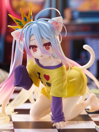 No Game No Life Desktop Cute Shiro (Cat Ear T-Shirt Ver.) Figure Gallery Image 2