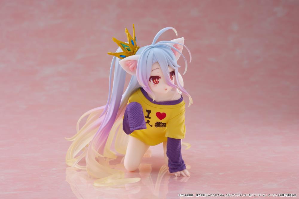 No Game No Life Desktop Cute Shiro (Cat Ear T-Shirt Ver.) Figure Gallery Image 11