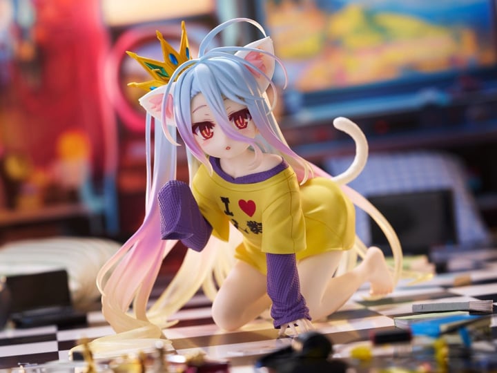 No Game No Life Desktop Cute Shiro (Cat Ear T-Shirt Ver.) Figure Gallery Image 1