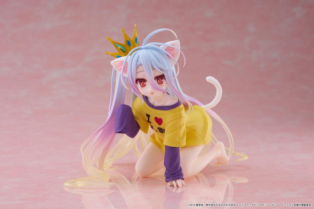 No Game No Life Desktop Cute Shiro (Cat Ear T-Shirt Ver.) Figure Gallery Image 6