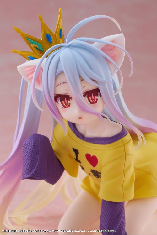 No Game No Life Desktop Cute Shiro (Cat Ear T-Shirt Ver.) Figure Gallery Image 14