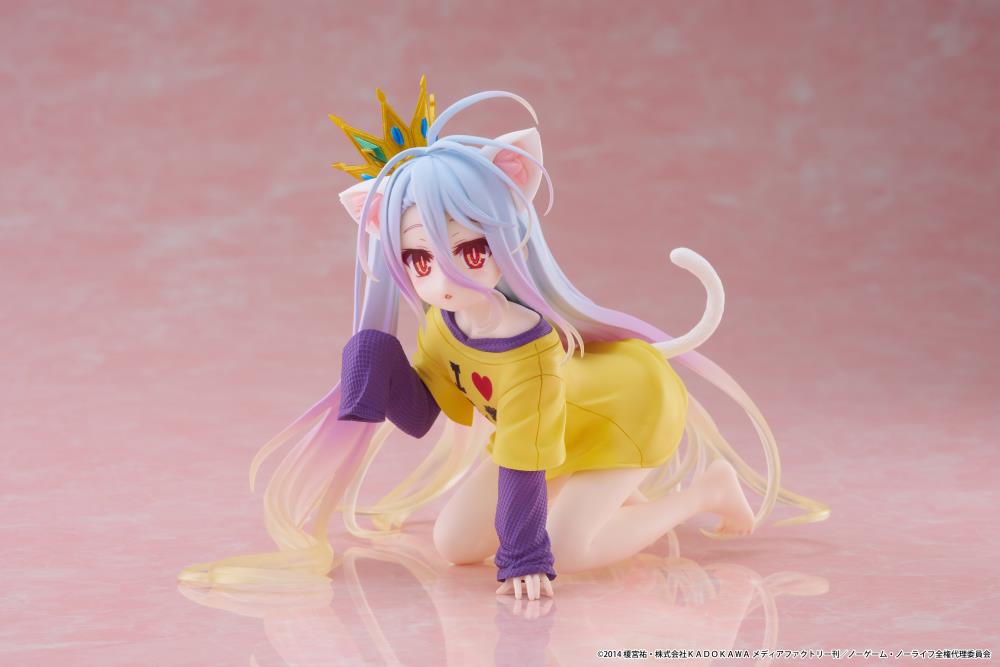 No Game No Life Desktop Cute Shiro (Cat Ear T-Shirt Ver.) Figure Gallery Image 7