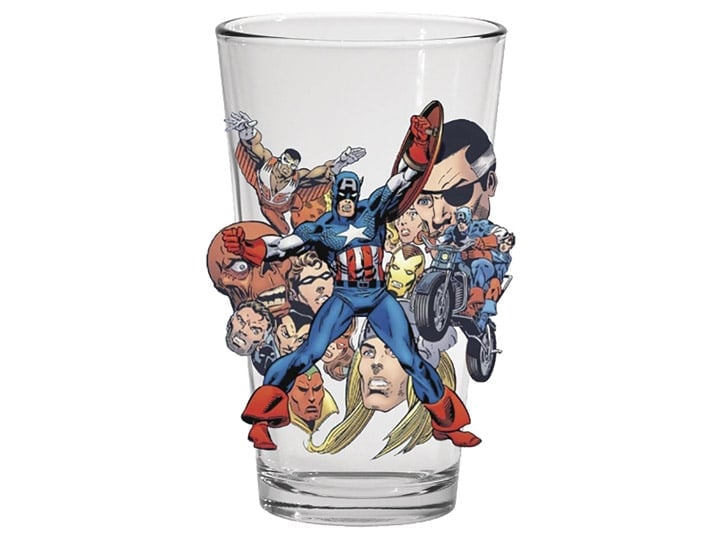 Marvel Comics Toon Tumblers Captain America Bronze Age Pint Glass Gallery Image 1