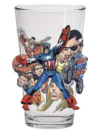 Marvel Comics Toon Tumblers Captain America Bronze Age Pint Glass Gallery Image 2
