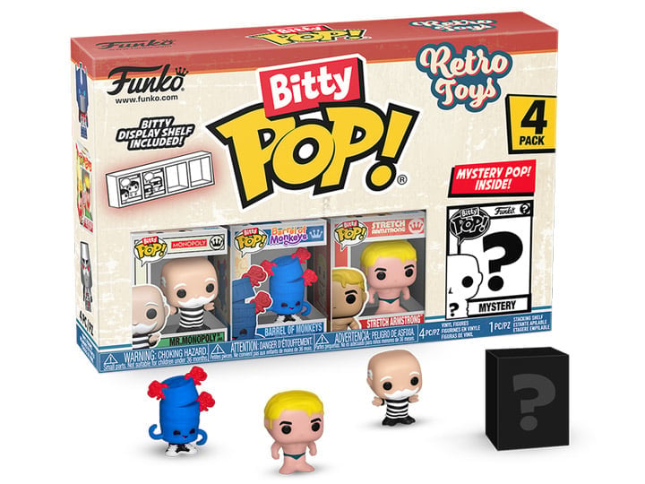 Retro Toys Bitty Pop! Mr. Monopoly Four-Pack Gallery Image 1