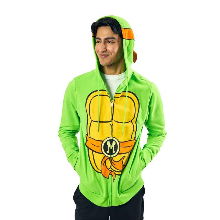 Teenage Mutant Ninja Turtles Michelangelo Cosplay Zip-Up Hoodie Gallery Image 3