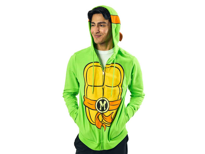 Teenage Mutant Ninja Turtles Michelangelo Cosplay Zip-Up Hoodie Gallery Image 1