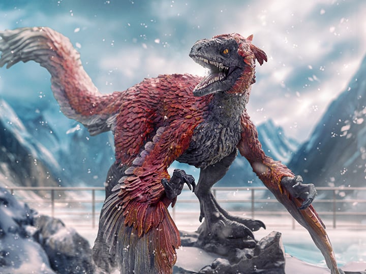 Jurassic World: Dominion Pyroraptor 1/10 Art Scale Limited Edition Statue Gallery Image 1