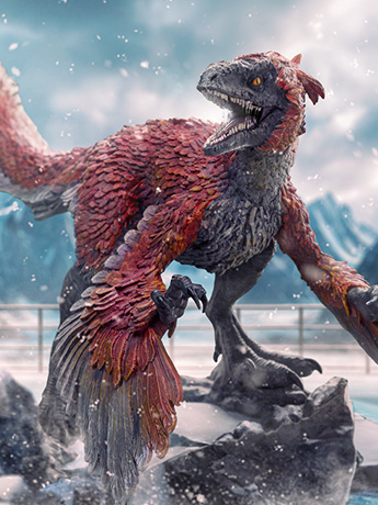 Jurassic World: Dominion Pyroraptor 1/10 Art Scale Limited Edition Statue Gallery Image 2
