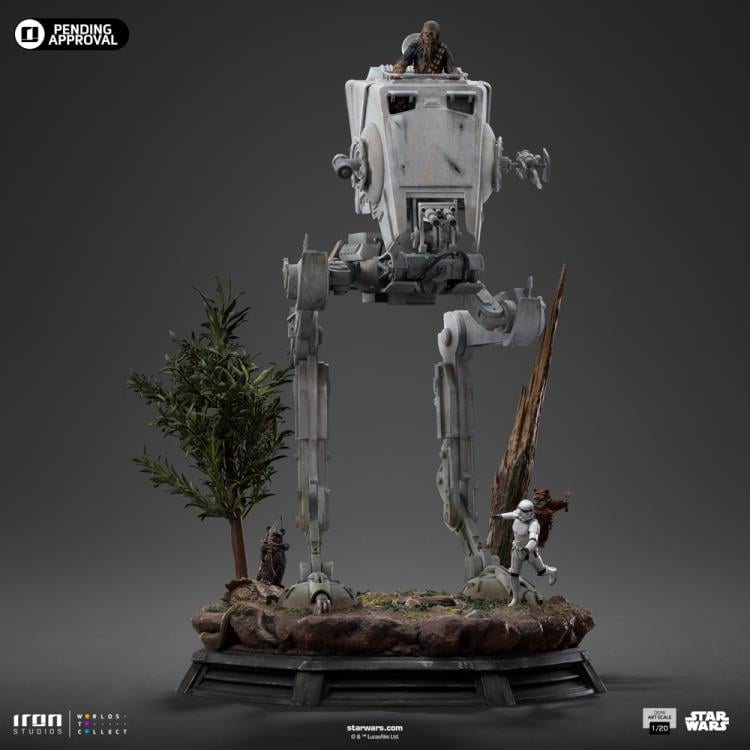 Star Wars: Return of the Jedi AT-ST and Chewbacca 1/20 Demi Art Scale Limited Edition Statue Gallery Image 5