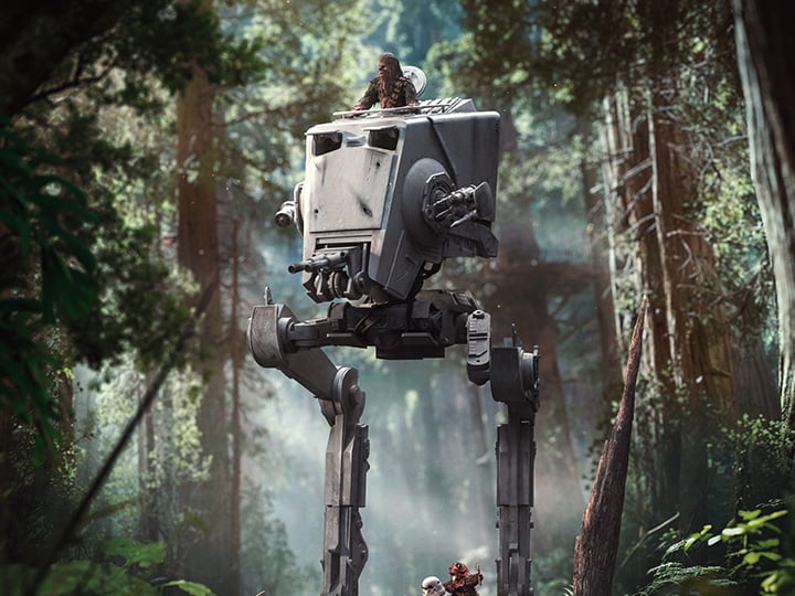 Star Wars: Return of the Jedi AT-ST and Chewbacca 1/20 Demi Art Scale Limited Edition Statue Gallery Image 1
