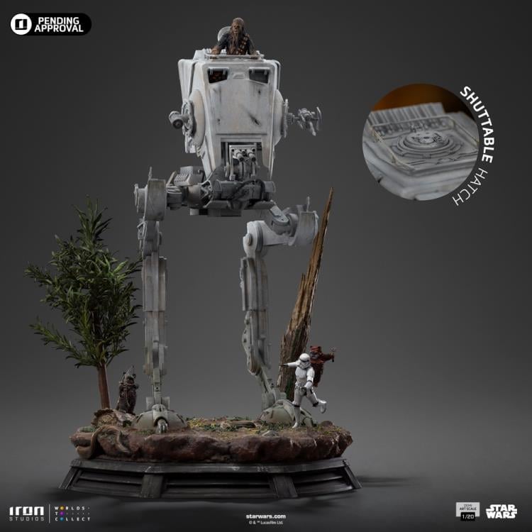 Star Wars: Return of the Jedi AT-ST and Chewbacca 1/20 Demi Art