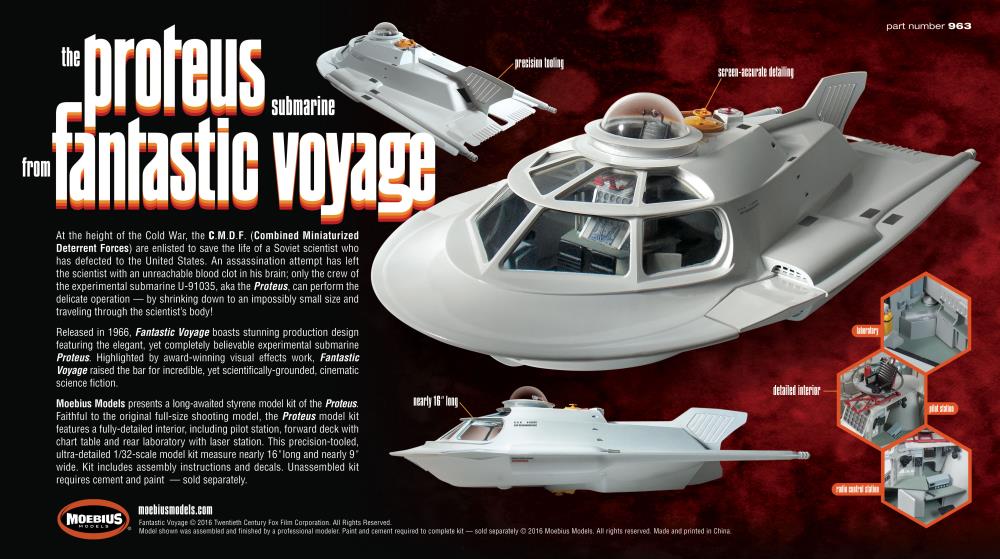 Fantastic Voyage 1/32 Scale Model Kit - Proteus Gallery Image 5