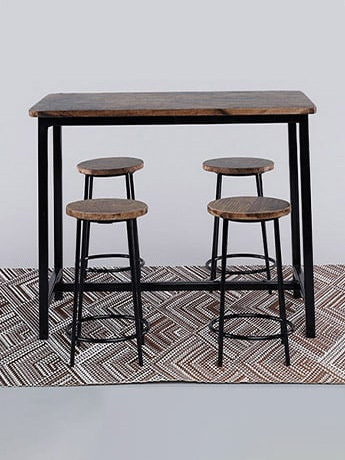 Industrial Style American Table and Chairs 3.0 1/6 Scale Accessory Gallery Image 2