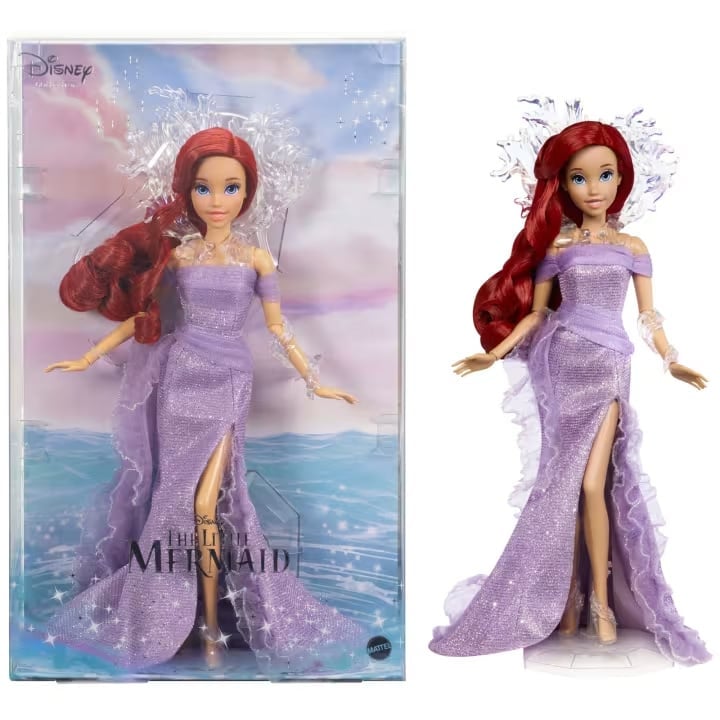 the little mermaid ariel purple dress Sparkly Doll Dress: Purple, Blue, Silver - Fits 11.5/17 Inch Dolls