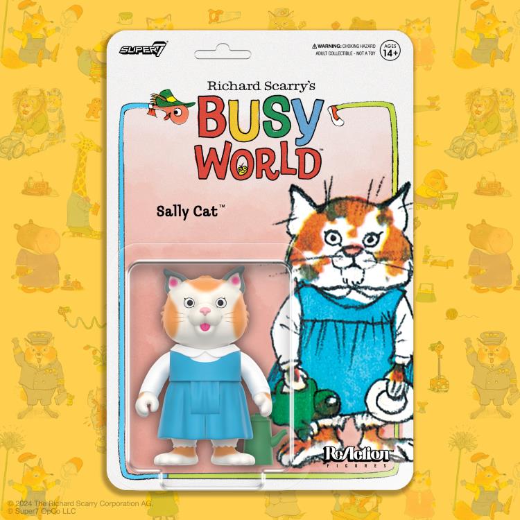 Richard Scarry's Busy World ReAction Sally Cat Action Figure Gallery Image 5