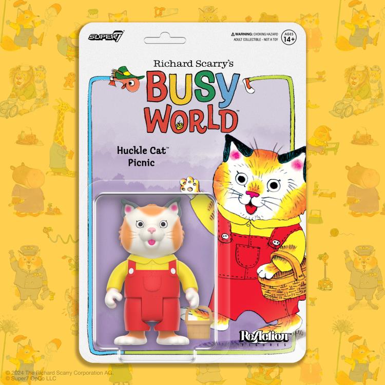 Richard Scarry's Busy World ReAction Huckle Cat (Picnic) Action Figure Gallery Image 5