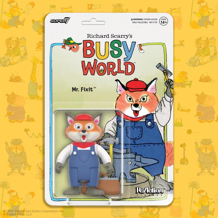 Richard Scarry's Busy World ReAction Mr. Fixit Action Figure Gallery Image 5