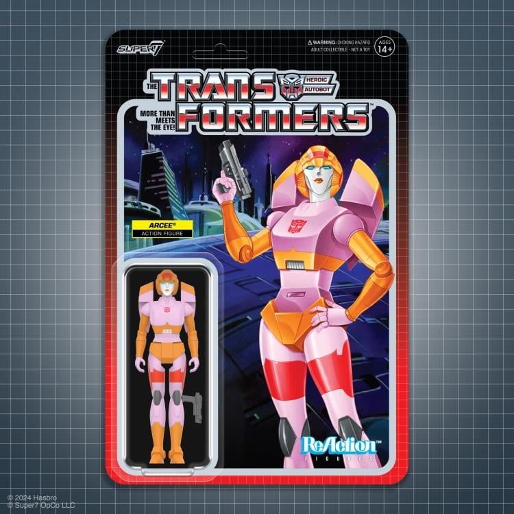 Transformers ReAction Arcee (Pink & Orange) Action Figure Gallery Image 4