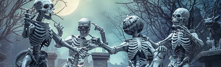 Image of Graveyard Skeletons Action Figure Four-Pack