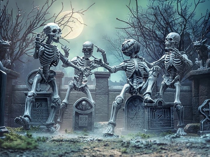 Graveyard Skeletons Action Figure Four-Pack Gallery Image 1