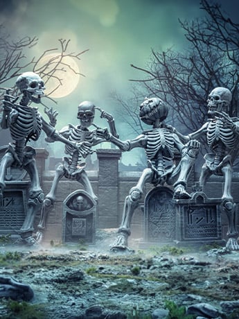 Graveyard Skeletons Action Figure Four-Pack Gallery Image 2