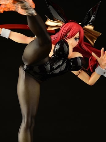 Fairy Tail Erza Scarlet (High Kick Ver.) Black Bunny 1/6 Scale Figure