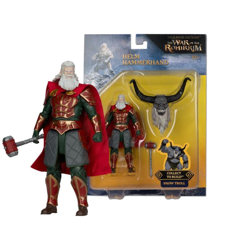 The Lord of the Rings: The War of the Rohirrim 4" Helm Hammerhand Action Figure (Snow Troll Build-a-Figure) Gallery Image 7