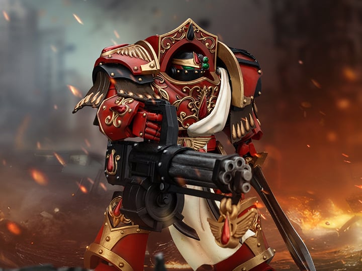 Warhammer: The Horus Heresy Blood Angels Crimson Paladin with Iliastus Assault Cannon 1/18 Scale Action Figure Gallery Image 1