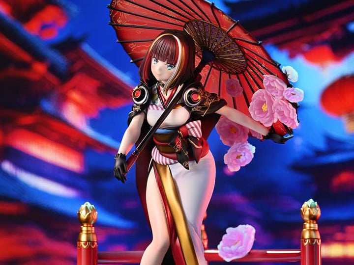 Fuzichoco Illustration Prisma Wing Scarlet Umbrella and Peony