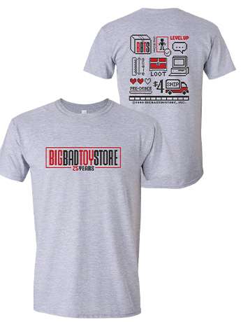 BigBadToyStore 25th Anniversary (Front and Back) T-Shirt Gallery Image 2