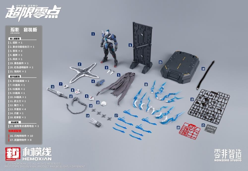 Over Zero Series Lone Shadow Full Set Deluxe 1/10 Scale Model Kit Gallery Image 21