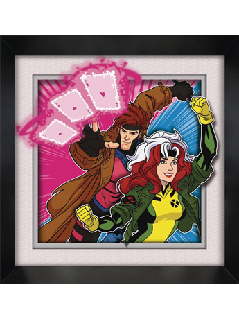 X-Men Rogue & Gambit Framed Faux Matte Print Gallery Image 2