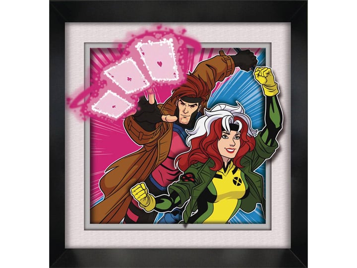 X-Men Rogue & Gambit Framed Faux Matte Print Gallery Image 1