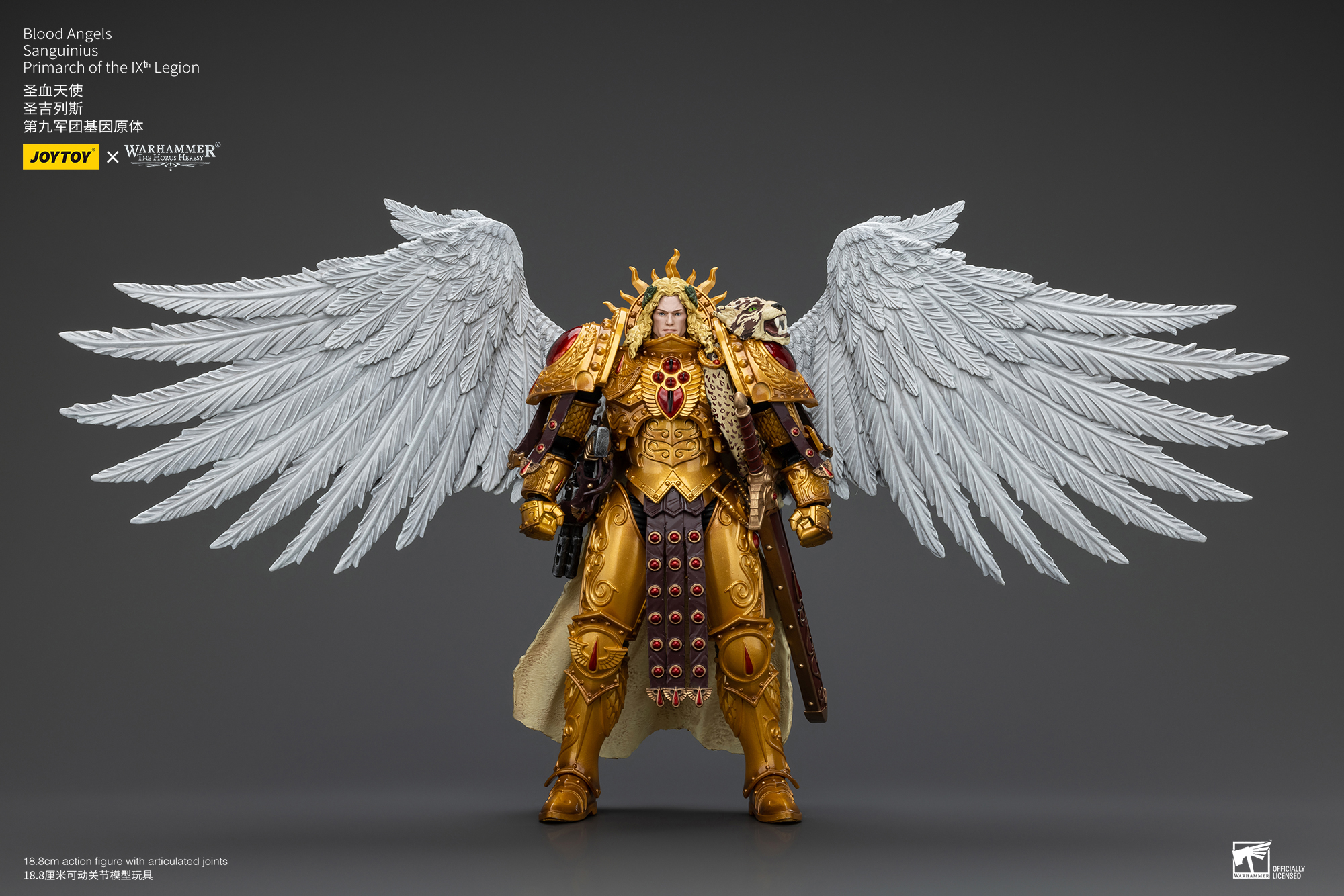 Warhammer: The Horus Heresy Blood Angels Sanguinius, Primarch of the IXth Legion 1/18 Scale Action Figure Gallery Image 4