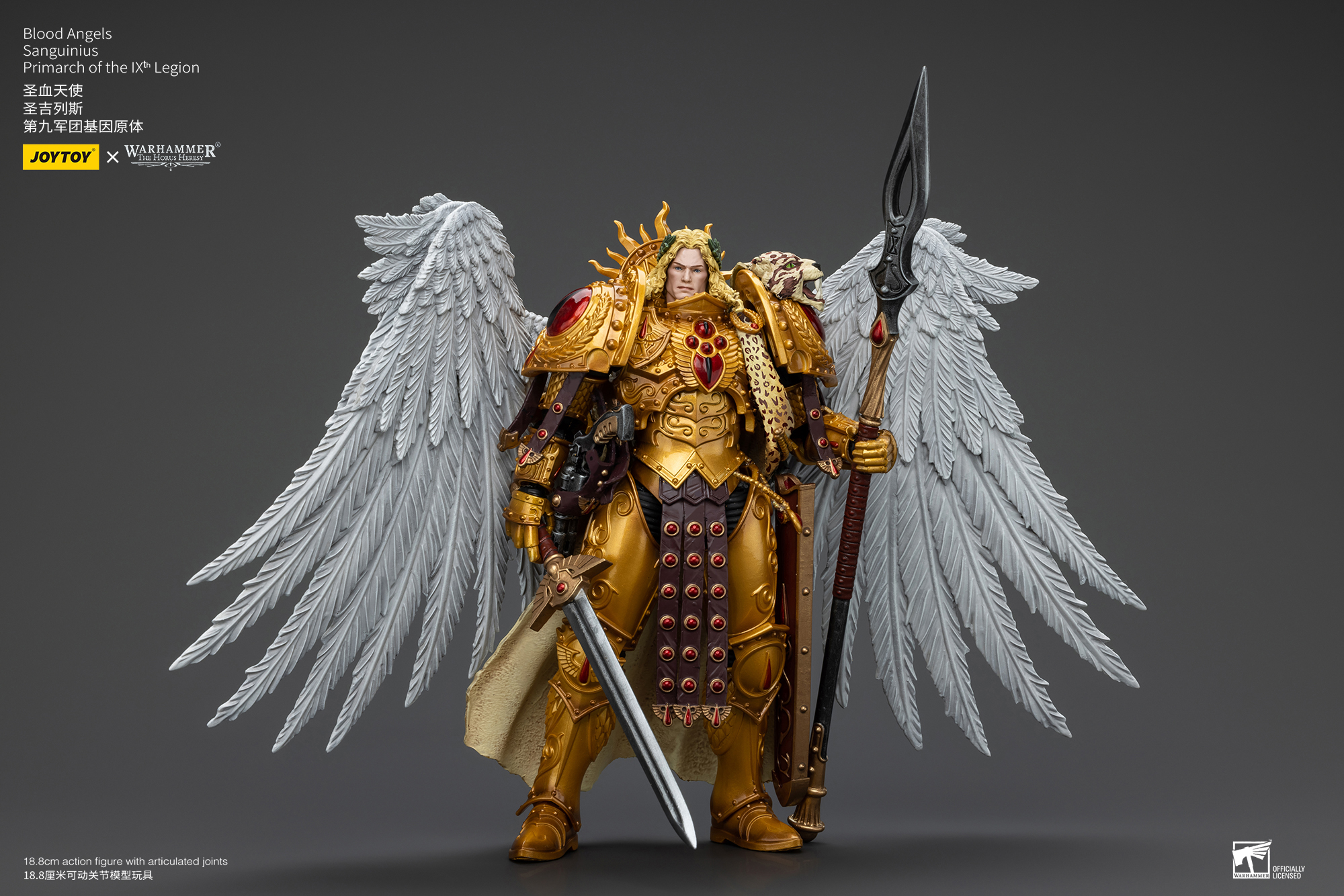 Warhammer: The Horus Heresy Blood Angels Sanguinius, Primarch of the IXth Legion 1/18 Scale Action Figure Gallery Image 6