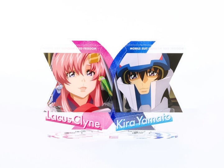 Mobile Suit Gundam SEED Freedom Kira Yamato & Lacus Clyne Exclusive Hologram Acrylic Standees Set Gallery Image 1