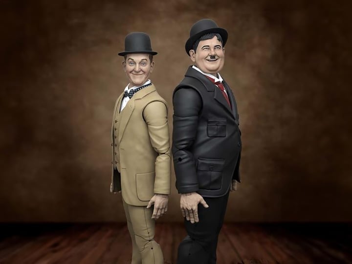 Laurel & Hardy 1/12 Scale BBTS Exclusive Action Figure Set