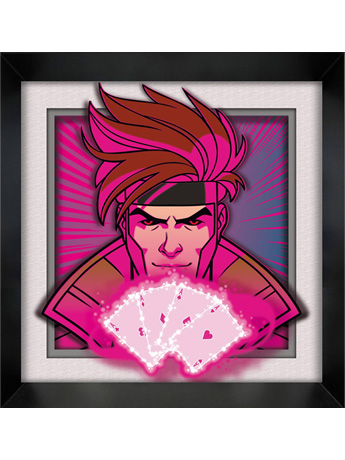 X-Men Gambit Faux Matte Framed Art Print Gallery Image 2
