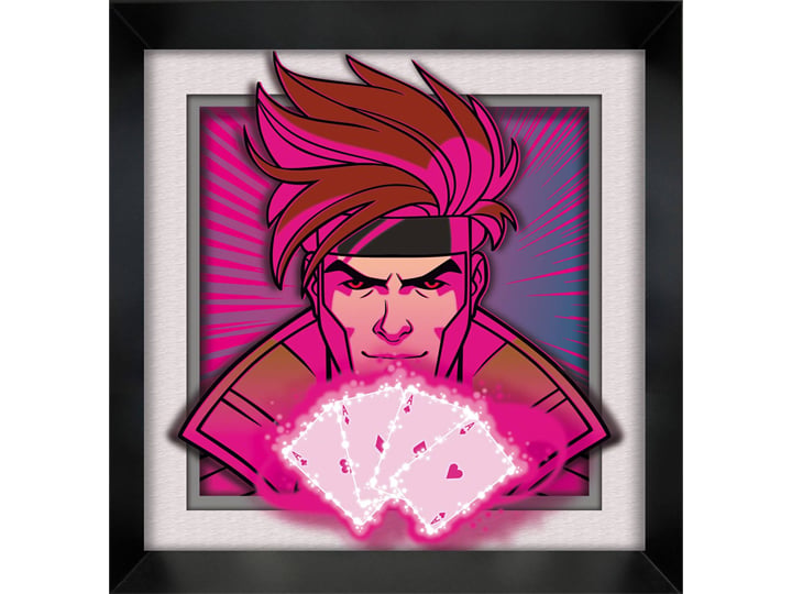 X-Men Gambit Faux Matte Framed Art Print Gallery Image 1