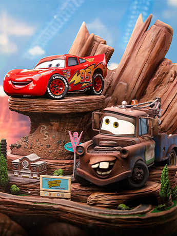 Cars Lightning McQueen & Tow Mater 1/10 Deluxe Art Scale Limited Edition Statue Gallery Image 2