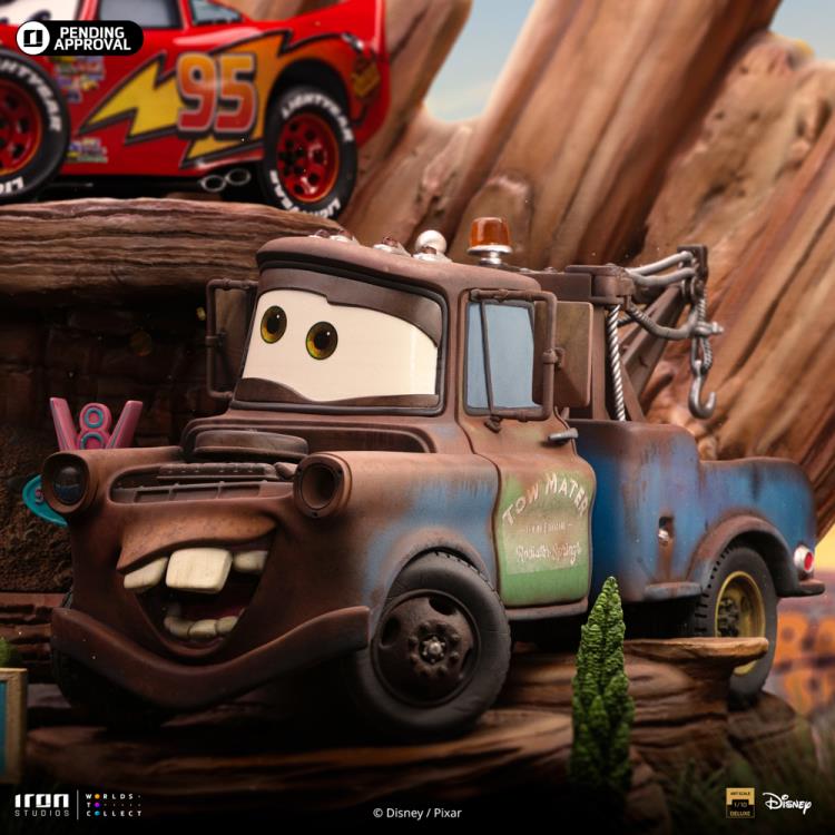 Cars Lightning McQueen & Tow Mater 1/10 Deluxe Art Scale Limited Edition Statue Gallery Image 4