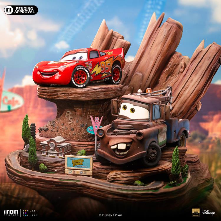 Cars Lightning McQueen & Tow Mater 1/10 Deluxe Art Scale Limited Edition Statue Gallery Image 3