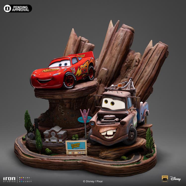 Cars Lightning McQueen & Tow Mater 1/10 Deluxe Art Scale Limited Edition Statue Gallery Image 17