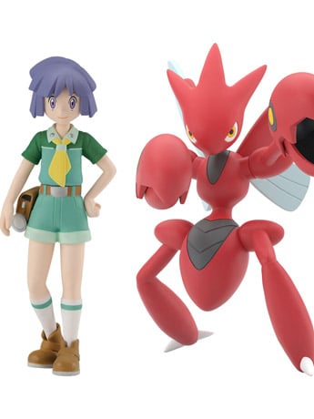 Pokemon Scale World Johto Region Bugsy & Scizor Figure Set Gallery Image 2